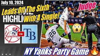 New York Yankees vs Rays Full Game Highlights 7/10/24 | Judge leads off the sixth with a single! 