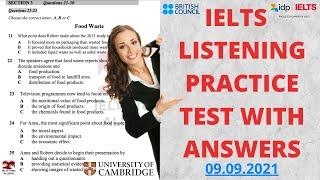 IELTS LISTENING PRACTICE TEST WITH ANSWERS