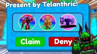  I RECEIVED AN EXCLUSIVE GIFT FROM TELANTHRIC!  NEW UNITS TRADES  - Toilet Tower Defense | Roblox