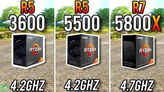 Ryzen 5 3600 vs Ryzen 5 5500 vs Ryzen 7 5800X