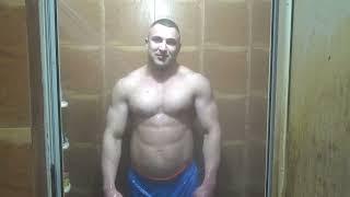 Physique Update In The Shower - Muscle Flexing, Abs, Biceps