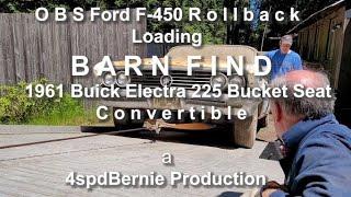 F-450 Rollback Loading Barn Find 1961 Buick Electra 225 Bucket Seat Convertible