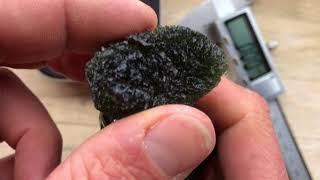 Moldavite Deep Dive into a Big Extraterrestrial Meteorite Gemstone with Incredibly Sharp Etching