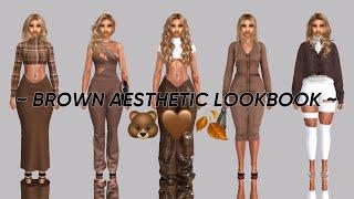 The Sims 4 Urban C-A-S | Brown Aesthetic Lookbook | ALL CC Links Included