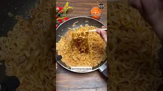 Korean noodle k saath Indian noodle Buldak carbonara + yippee noodles #ashortaday #noodles #ramen