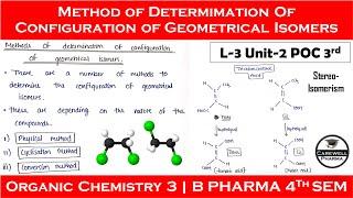 Determination of configuration of geometrical isomers | Geometrical Isomerism || L-3 Unit 2 || POC 3