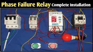 Phase Failure Relay Installation! 3 Phase Motor Protection Relay Connection! Phase Failure Relay