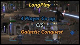 Star Wars: Battlefront II - Longplay 4 Player Split Screen CIS Galactic Conquest (No Commentary)