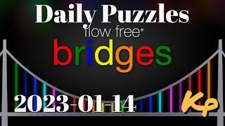 Flow Free Bridges - Daily Puzzles - 2023-01-14 - January 14th 2023