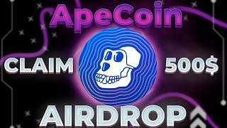 CRYPTO AIRDROP BEST 2024 | CLAIM 500$ ApeCoin TOKEN