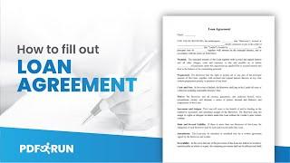 How to Fill Out Loan Agreement Online | PDFRun