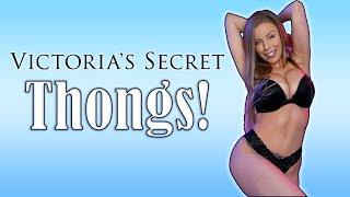 Victoria's Secret SHEER LACE THONGS!! Lingerie TRY ON HAUL!!