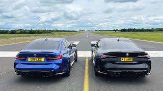 DRAG RACE! NEW BMW M3 VS NEW BMW M4!