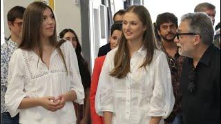 princess Leonor and infanta Sofía visited Jaume plensa's workshop#leonor#viral #trend#spain #royalty
