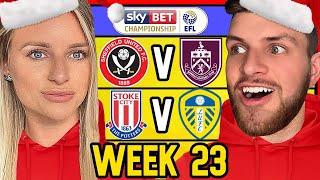 CHAMPIONSHIP WEEK 23 PREDICTIONS