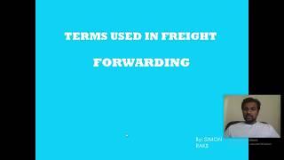 Terms used in FREIGHT FORWARDING