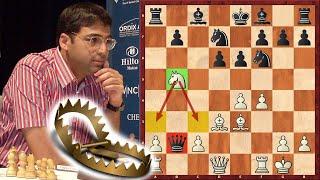 Anand Trapped Kasparov's Queen  On Move 12