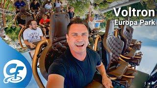 Voltron front seat on-ride reverse ridercam 5K POV @60fps Europa Park