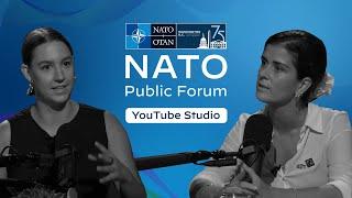 NATO Public Forum YouTube Studio 2024 |  Þórdís Kolbrún Reykfjörð Gylfadóttir with Sam Ellis