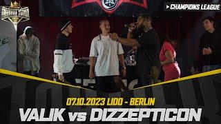 VALIK vs. DIZZEPTICON | Freestylemania Champions League | Toptier Takeover, 07.10.2023 Berlin