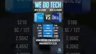 Intel i5 12400 VS i5 10400F - Best Budget CPU #shorts