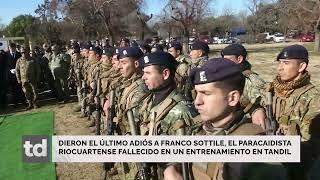 Dieron el último adiós a Franco Sottile, el paracaidista Riocuartense fallecido en Tandil