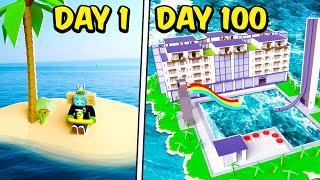 I Spent 100 Days Building A LUXURY 5 STAR RESORT!