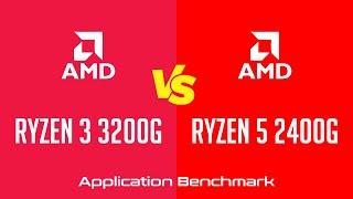 AMD Ryzen 3 3200G vs AMD Ryzen 5 2400G - Application Benchmark