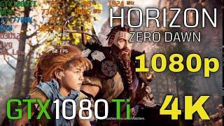 Horizon Zero Dawn Complete Edition GTX 1080 Ti FPS Benchmark Test Ultra Settings 1080p/4K