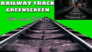 Railway track green screen 4k hd chroma 3d vfx man