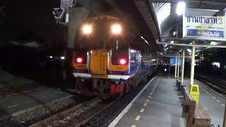 Thailand 2023-Night Time Thai Diesel Trains at Bangkok Asok, Hua Mak & Phaya Thai with 158 Sprinter