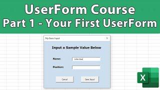 Kursus UserForm Excel 1 - UserForm Pertama Anda