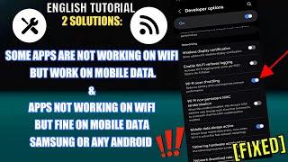 Apps Not Working On WiFi But Fine On Mobile Data Samsung || Some Apps Not Working On WiFi [Fixed]
