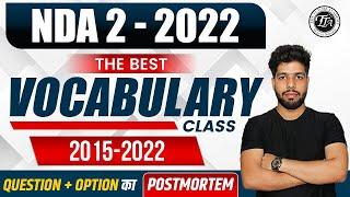 UPSC NDA 2 2022- Vocabulary 2015-2022 English Class NDA English 2022  Anuj Sir | Tutors Academy