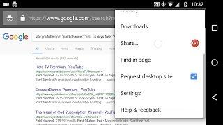 Request Desktop Site Using Chrome Android