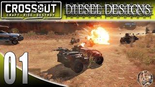 Let's Try CROSSOUT Gameplay: EP1:  Build a Vehicle and Go To WAR! (1080p MMO Vehicle Shooter)