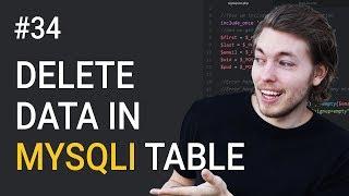 34: Delete Data From MySQL Database | PHP Tutorial | Learn PHP Programming | PHP for Beginners