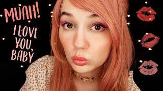 ASMR  GENTLE KISSES & CALLING YOU CUTE NAMES & "I LOVE YOU" 