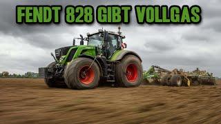 Fendt 828 gibt Gas beim Grubbern!