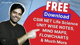 FREE Download CSIR NET Life Science UNIT WISE NOTES, MIND MAPS, FLOWCHARTS & Much More