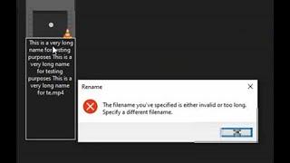 The filename you specified is either invalid or too long [Solved]