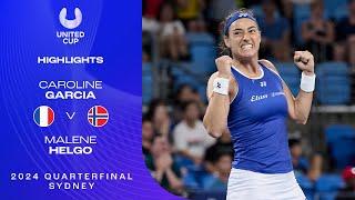 Caroline Garcia v Malene Helgo Highlights | United Cup 2024 Quarterfinal