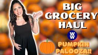 HUGE WW GROCERY HAUL - PUMPKIN  PALOOZA!!! 2 STORES & POINTS INCLUDED - WEIGHT WATCHERS!