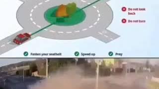 How to drive a roundabout meme