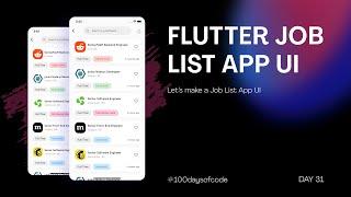 Flutter Job List UI with Animated ListView #shorts