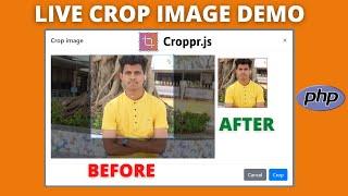 How to crop image before upload in jQuery | Upload cropped image to server with Cropper.js and PHP