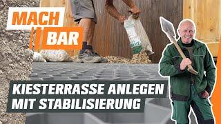 Kiesterrasse anlegen mit Kiesstabilisierung | OBI