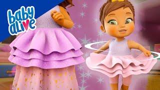 Baby Alive en Español  Princesa Ellie Estrena Vestido Nuevos   Dibujos Animados Para Niños 