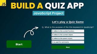 Build a Quiz App using HTML CSS JavaScript