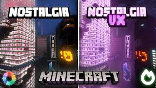 Minecraft Shaders: Nostalgia vs Nostalgia VX in a City Cyberpunk